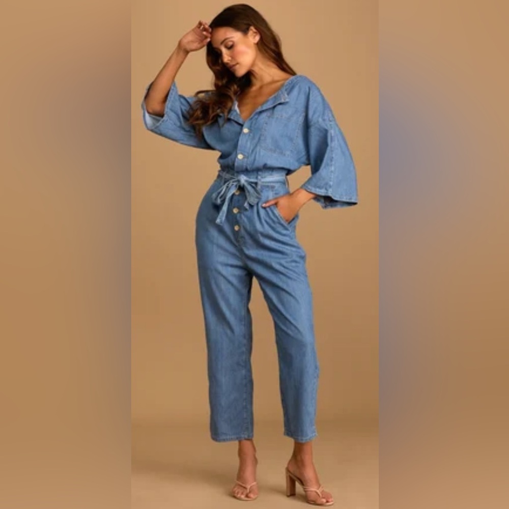 Free people Marley Denim Jumpsuit - Picture 3 of 4
